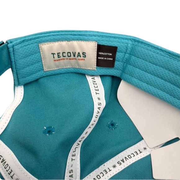 NWT Unisex Teal Tecovas Embroidered Design Baseball Cap - Picture 3 of 4